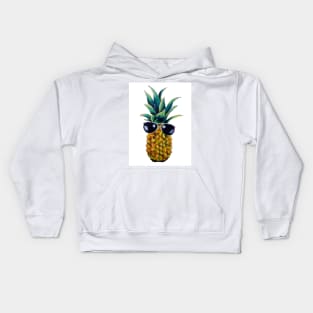 Pineapple Wearing Sunglasses Kids Hoodie